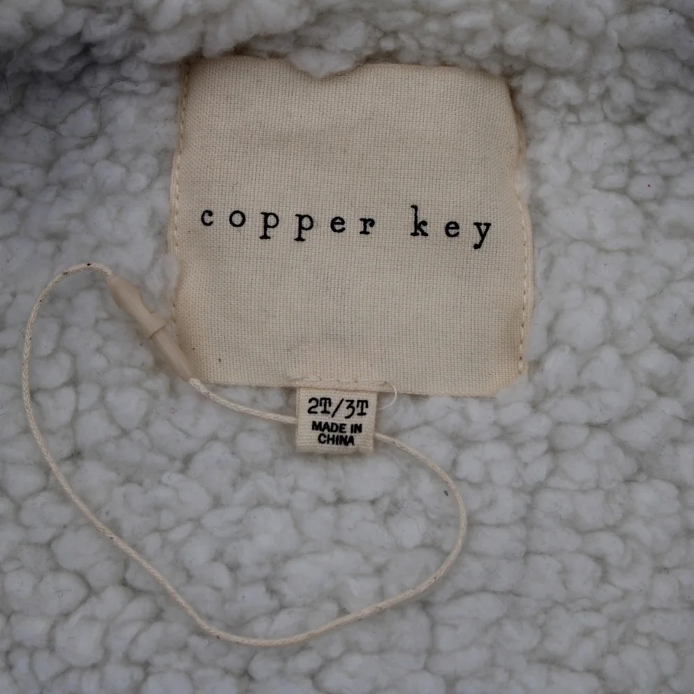 Copper Key Toddler Black Sherpa-Lined Jacket/Anorak, Gently Worn 2T-3T - Picture 7 of 8